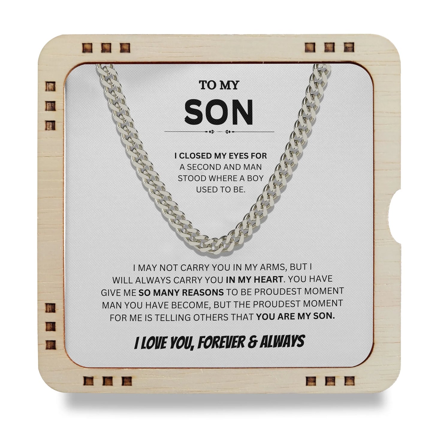 To My Son, You Made Me Proud - Cuban Chain Regular price