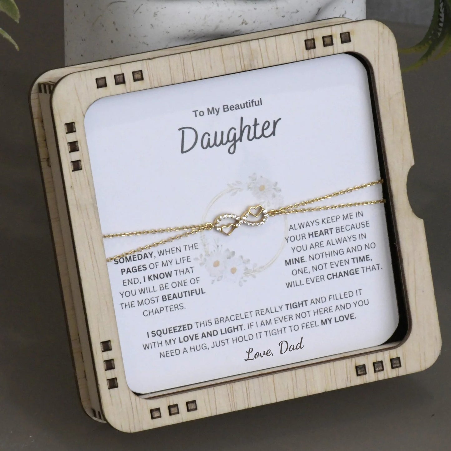 My Beautiful Daughter " Always Keep Me in Your Heart " Love Dad Regular price