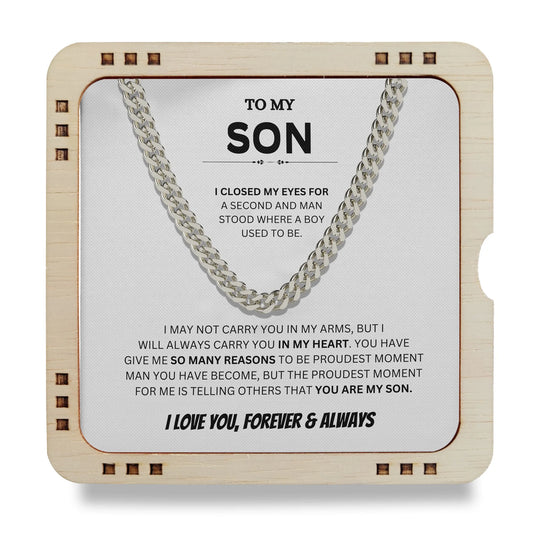 To My Son, You Made Me Proud - Cuban Chain Regular price