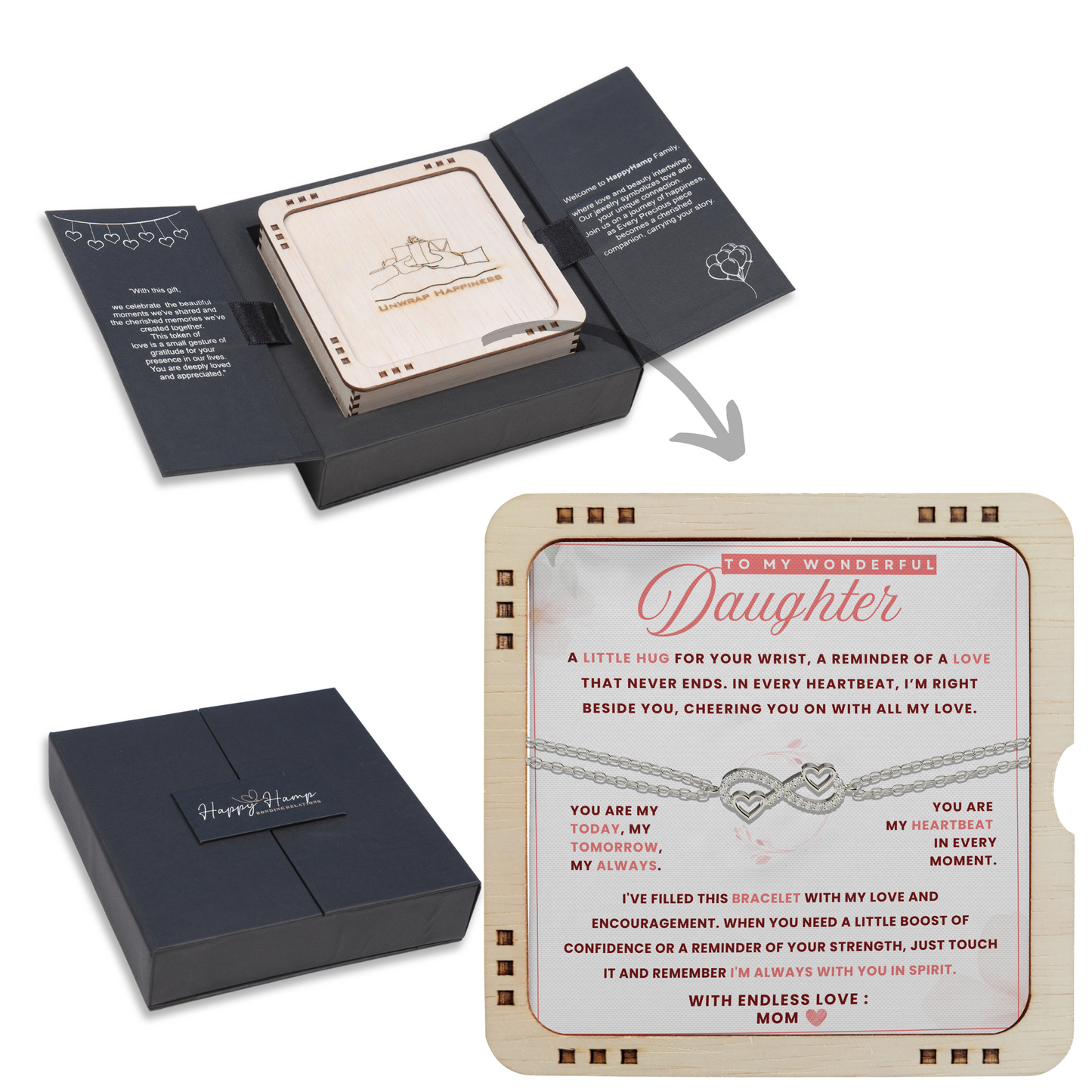 To My Wonderful Daughter - "A little Hug For Your Wrist" Love MOM ❤️