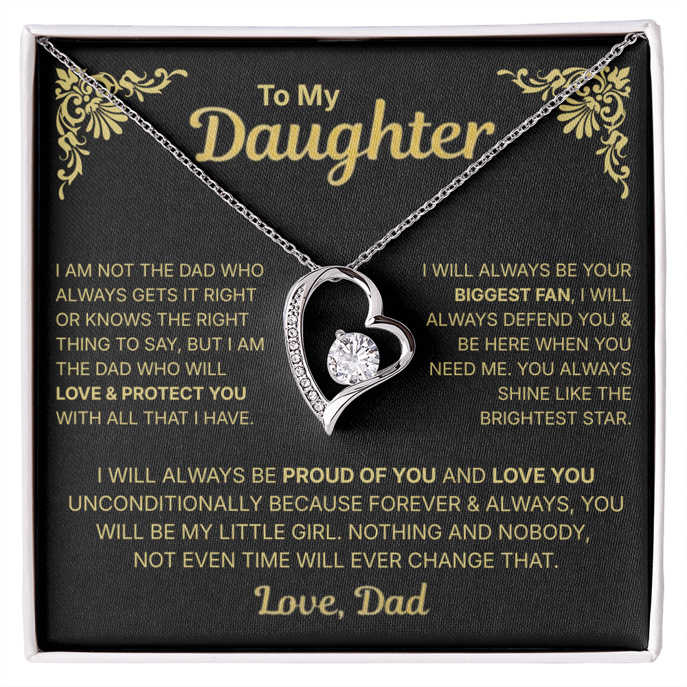 You will Be My Little Girl  - Necklace For Daughter From Dad.