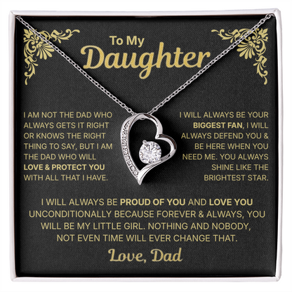 You will Be My Little Girl  - Necklace For Daughter From Dad.