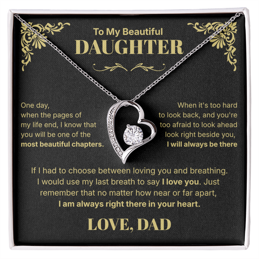 Always in Your Heart  - Necklace For Daughter From Dad.