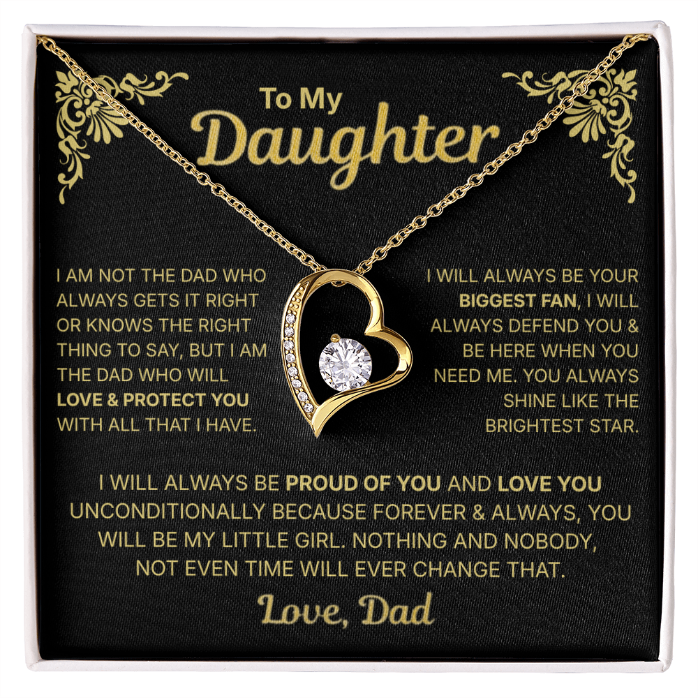 You will Be My Little Girl  - Necklace For Daughter From Dad.