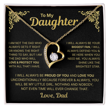 You will Be My Little Girl  - Necklace For Daughter From Dad.