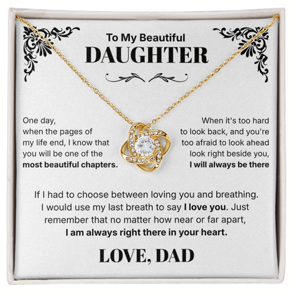 Always in Your Heart  - Necklace For Daughter From Dad