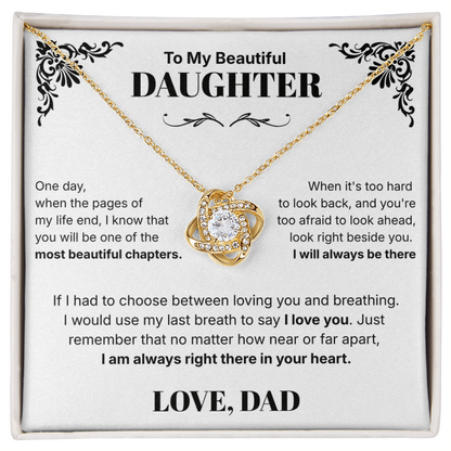 Always in Your Heart  - Necklace For Daughter From Dad