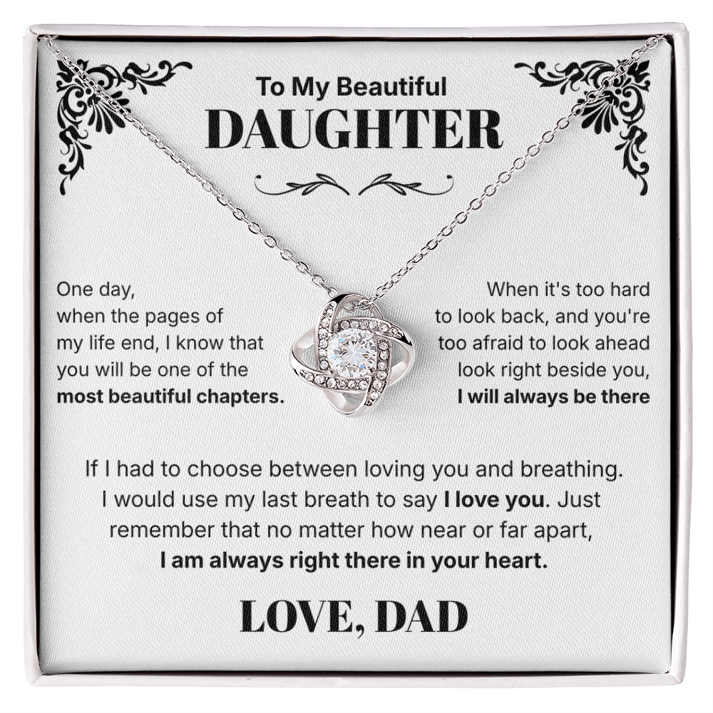 Always in Your Heart  - Necklace For Daughter From Dad