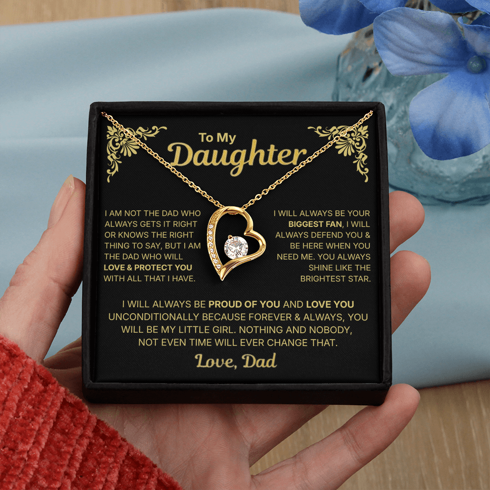 You will Be My Little Girl  - Necklace For Daughter From Dad.