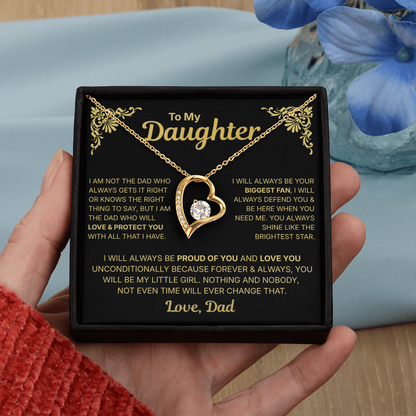 You will Be My Little Girl  - Necklace For Daughter From Dad.