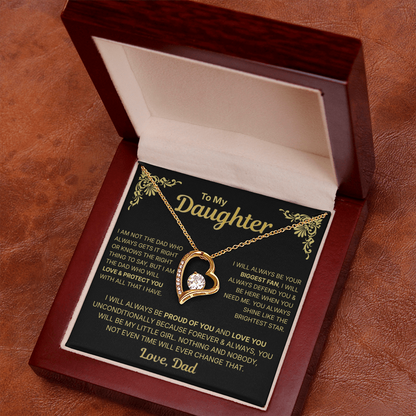 You will Be My Little Girl  - Necklace For Daughter From Dad.