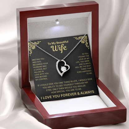 To My Beautiful Wife - Heart Necklace