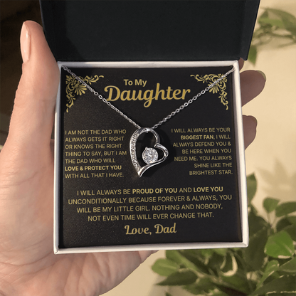 You will Be My Little Girl  - Necklace For Daughter From Dad.