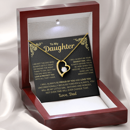 You will Be My Little Girl  - Necklace For Daughter From Dad.